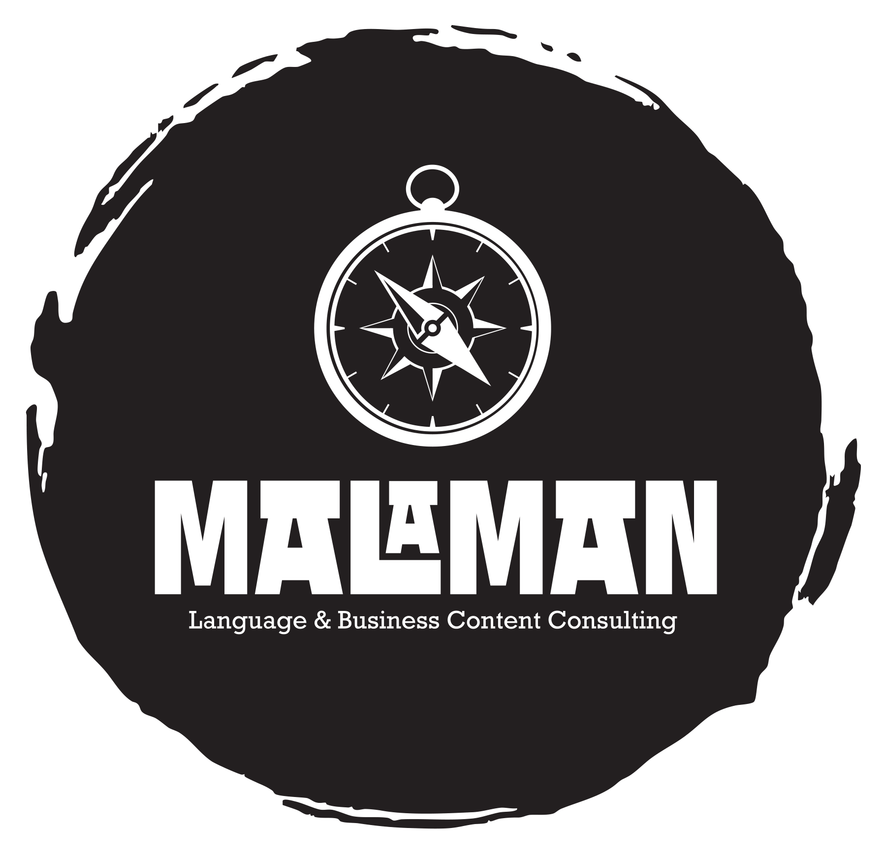 MALAMAN · Logo – white on black